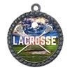 10 Pack of Lacrosse Silver 2.25 Inch Medals Trophy Awards with Red White Blue Neck Ribbons D212S-EG150-10PK view 1