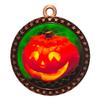 10 Pack of Halloween Bronze 2.25 Inch Medals Trophy Awards with Red White Blue Neck Ribbons D212B-FCL493-10PK view 1