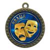 10 Pack of Drama Gold 2.25 Inch Medals Trophy Awards with Red White Blue Neck Ribbons D212G-EG22-10PK view 1