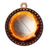 10 Pack of Flame Volleyball Bronze 2.25 Inch Medals Trophy Awards with Red White Blue Neck Ribbons D212B-EMFCL804-10PK view 1