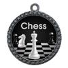 10 Pack of Chess Silver 2.25 Inch Medals Trophy Awards with Red White Blue Neck Ribbons D212S-EG80-10PK view 1
