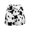 Dairy Cow Pattern Animal High Waist Loose Shorts for Women Summer Top L view 2