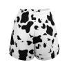Dairy Cow Pattern Animal High Waist Loose Shorts for Women Summer Top L view 3