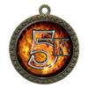 10 Pack of Flame 5K Gold 2.25 Inch Medals Trophy Awards with Red White Blue Neck Ribbons D212G-EMFCL815-10PK view 1