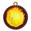 10 Pack of Flame Tennis Bronze 2.25 Inch Medals Trophy Awards with Red White Blue Neck Ribbons D212B-EMFCL801-10PK view 1