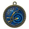 10 Pack of Archery Gold 2.25 Inch Medals Trophy Awards with Red White Blue Neck Ribbons D212G-EG6-10PK view 1