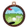 10 Pack of Golf Bronze 2.25 Inch Medals Trophy Awards with Red White Blue Neck Ribbons D212B-EG130-10PK