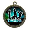 10 Pack of Modern Dance Gold 2.25 Inch Medals Trophy Awards with Red White Blue Neck Ribbons D212G-FCL461-10PK view 1