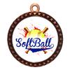 10 Pack of Softball Bronze 2.25 Inch Medals Trophy Awards with Red White Blue Neck Ribbons D212B-EG190-10PK