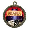 10 Pack of Drama Gold 2.25 Inch Medals Trophy Awards with Red White Blue Neck Ribbons D212G-EG90-10PK view 1