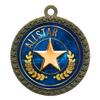 10 Pack of Allstar Gold 2.25 Inch Medals Trophy Awards with Red White Blue Neck Ribbons D212G-EG4-10PK view 1