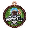 10 Pack of Fantasy Football Bronze 2.25 Inch Medals Trophy Awards with Red White Blue Neck Ribbons D212B-EG100-10PK view 1