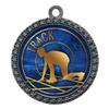 10 Pack of Track Silver 2.25 Inch Medals Trophy Awards with Red White Blue Neck Ribbons D212S-EG58-10PK view 1