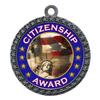 10 Pack of Citizenship Silver 2.25 Inch Medals Trophy Awards with Red White Blue Neck Ribbons D212S-FCL441-10PK view 1