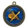 10 Pack of Art Gold 2.25 Inch Medals Trophy Awards with Red White Blue Neck Ribbons D212G-EG8-10PK view 1