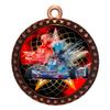 10 Pack of Go Kart Bronze 2.25 Inch Medals Trophy Awards with Red White Blue Neck Ribbons D212B-FCL478-10PK view 1