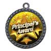 10 Pack of Principals Awards Silver 2.25 Inch Medals Trophy Awards with Red White Blue Neck Ribbons D212S-FCL537-10PK view 1