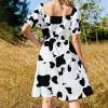 Elegant Casual Dairy Cow Pattern Animal Dress for Women Girl's Summer Sun Beach 5XL view 3