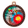 10 Pack of Archery Bronze 2.25 Inch Medals Trophy Awards with Red White Blue Neck Ribbons D212B-MY400-10PK view 1