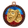 10 Pack of Drama Bronze 2.25 Inch Medals Trophy Awards with Red White Blue Neck Ribbons D212B-D19-10PK view 1