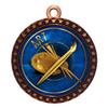 10 Pack of Art Bronze 2.25 Inch Medals Trophy Awards with Red White Blue Neck Ribbons D212B-EG8-10PK view 1