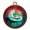 10 Pack of Horse Shoe Bronze 2.25 Inch Medals Trophy Awards with Red White Blue Neck Ribbons D212B-MY429-10PK view 1