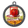 10 Pack of Basketball Silver 2.25 Inch Medals Trophy Awards with Red White Blue Neck Ribbons D212S-FCL412-10PK view 1
