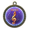 10 Pack of Music Gold 2.25 Inch Medals Trophy Awards with Red White Blue Neck Ribbons D212G-EG160-10PK view 1