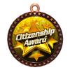 10 Pack of Citizenship Awards Bronze 2.25 Inch Medals Trophy Awards with Red White Blue Neck Ribbons D212B-FCL451-10PK view 1