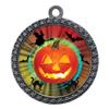 10 Pack of Halloween Silver 2.25 Inch Medals Trophy Awards with Red White Blue Neck Ribbons D212S-MY478-10PK view 1