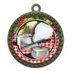 10 Pack of Chef Cooking Gold 2.25 Inch Medals Trophy Awards with Red White Blue Neck Ribbons D212G-FCL453-10PK view 1