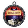 10 Pack of Drama Silver 2.25 Inch Medals Trophy Awards with Red White Blue Neck Ribbons D212S-EG90-10PK view 1