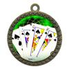 10 Pack of Poker Gold 2.25 Inch Medals Trophy Awards with Red White Blue Neck Ribbons D212G-FCL432-10PK view 1