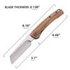 Petrified fish PFE04 Scholar,3.7" 154CM Satin Blade,98.5g Olive Wood Handel Front Flipper Liner lock Folding knife (Olive Wood Handle) view 3