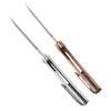 Petrified fish PFE04 Scholar,3.7" 154CM Satin Blade,98.5g Olive Wood Handel Front Flipper Liner lock Folding knife (Olive Wood Handle) view 4