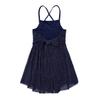 TiaoBug Girls Spaghetti Chiffon Ballet Dance Dress Empire Waist Gymnastics Leotard Lyrical Ballerina Dance Costume Navy Blue 14-16 view 4