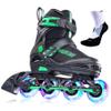 PAPAISON Adjustable Inline Skates for Kids and Adults with Full Light Up Wheels, Outdoor Roller Skates for Girls and Boys, Men and Women view 1