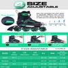 PAPAISON Adjustable Inline Skates for Kids and Adults with Full Light Up Wheels, Outdoor Roller Skates for Girls and Boys, Men and Women view 3