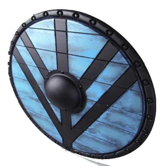 Full Size Solid Wood Lagertha Viking Shield for Cosplay LARP or Battle 24 inches