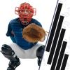 Shappy Shin Guard Replacement Straps 13 Inch Baseball Catchers Gear Youth Leg Guard Straps for Replacement Adult, Black Silver view 3
