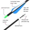 12 Pcs 30 Inch Archery Carbon Arrows 500 Spine Hunting Practice Target Carbon Arrows Shaft with 100 Grain Replaceable Tips for Archery Compound & Recurve & Traditional Bow (blue white arrow+quiver) view 2