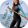 Dark Lightning Full Body Wetsuit Women, 3/2mm Wet Suit for Women Cold Water Swimming, Womens Diving Surfing Snorkeling Kayaking Water Sports,Triathlon Wetsuit, Red Rose, Small view 3