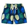 vastwit Baby Toddler Boys Hawaiian Swim Trunks Summer Holiday Outfit Quick Dry Printed Beach Shorts Navy Blue 2-3 Years view 1