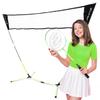 E-Jet Badminton Net, Portable & Instant Setup (Tool Free Assembly) - Backyard Fun, Beach Park Picnic Outdoor Games, Green, 5.1 x 7.8Ft, (EOB72640) view 1