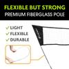 E-Jet Badminton Net, Portable & Instant Setup (Tool Free Assembly) - Backyard Fun, Beach Park Picnic Outdoor Games, Green, 5.1 x 7.8Ft, (EOB72640) view 4