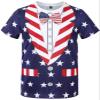 Funny World 4th of July Shirts for Men American Flag Patriotic Shirt, Blue, 4X-Large view 1