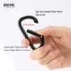 Booms Fishing CC2 Carabiner Clip, Small Carabiner Keychain, Multi-use Aluminium D Ring Caribeener Clips, 10pcs 3inch Black view 2
