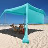 Beach Canopy Tent Shade with Sidewalls 10x10FT, 6.6FT Tall, UPF50+ Sun Shelter, Windproof & Water Resistant, Includes Guylines Sand Shovel Stability Poles, Easy Up for Beach Outdoor Camping Backyard view 1