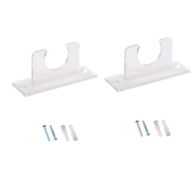 TEHAUX 2pcs Acrylic Baseball Bat Racks Easy Installation Wall Mount Display for Softball Bats Strong Load-bearing Capacity Polished Edges for Safe Use