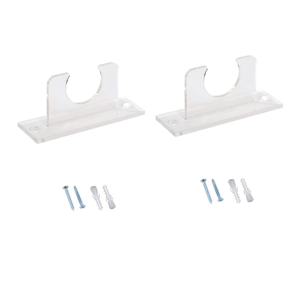 TEHAUX 2pcs Acrylic Baseball Bat Racks Easy Installation Wall Mount Display for Softball Bats Strong Load-bearing Capacity Polished Edges for Safe Use
